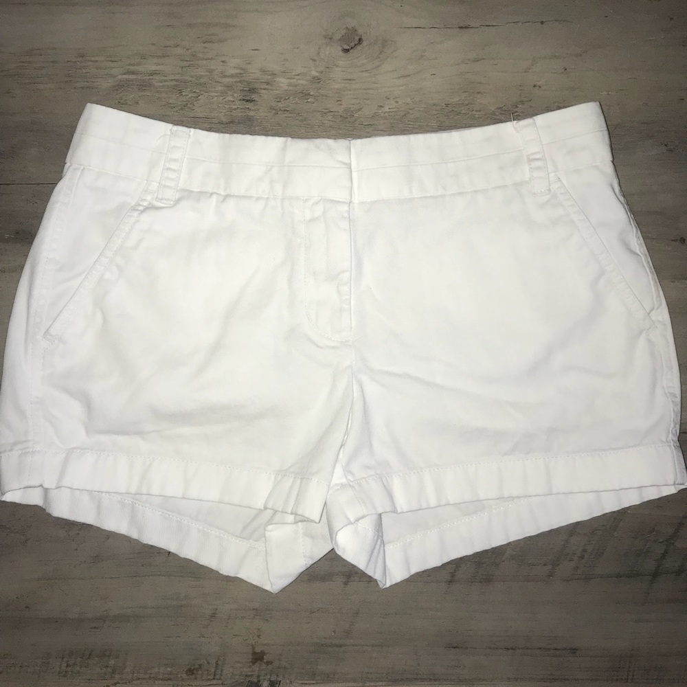 White J Crew Chino Shorts